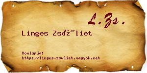 Linges Zsüliet névjegykártya